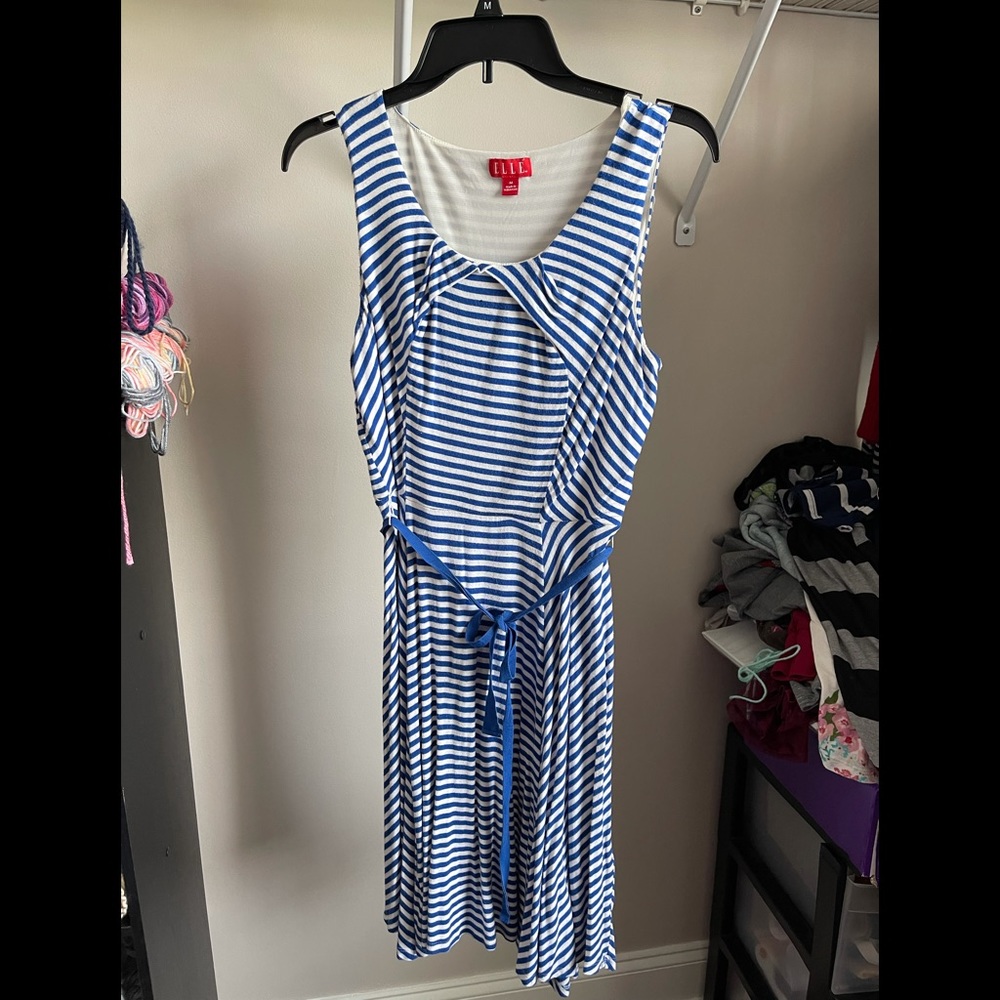 Blue and White stripped dress